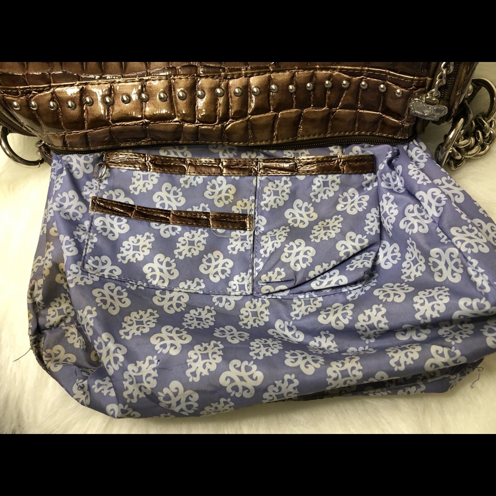 Kathy Van Zealand Large Duffle Style  Weekender Shoulder Purse Satchel Bag - Picture 10 of 16